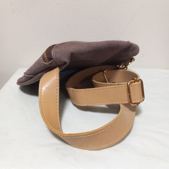 NWOT Birdling Adjustable Buckle Strap Classic Lined Crossbody Bag Brown Unisex - Picture 4 of 9